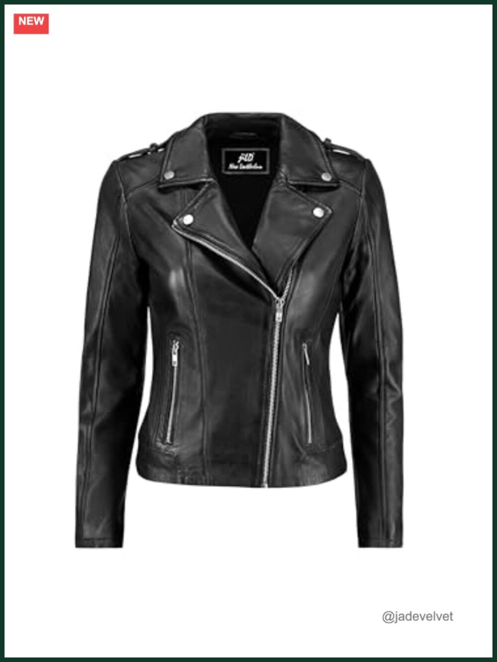 Lambskin Leather Biker Moto Jacket Womens Zip-Up Moto Coat